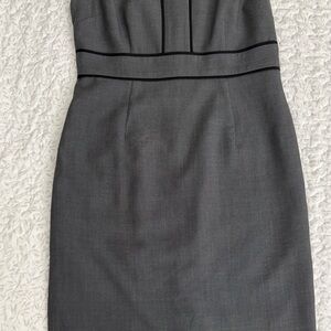 Evan Picone Strapless Gray Dress